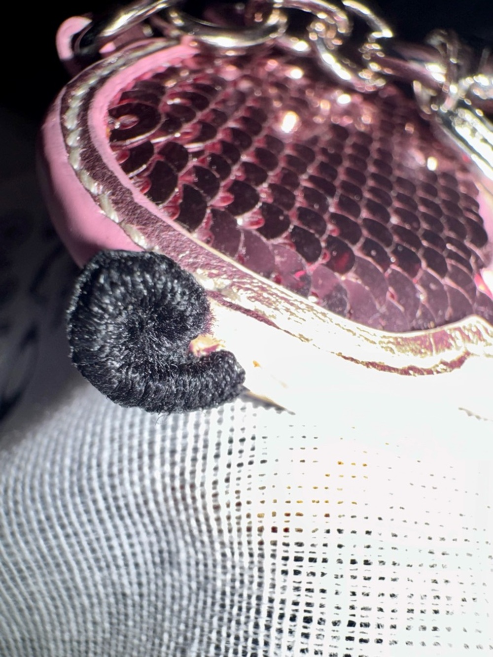 Coach Poppy Pig Bag Charm Keychain with Silver Hardware Pink Sequin - New in Bag - Picture 7 of 15